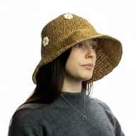 Chapeau de soleil en paille souple – Café & Marguerites