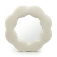 Miroir Ondulé Doux Fleur – Beige  – 25,4 x 25,4 x 2,3 cm