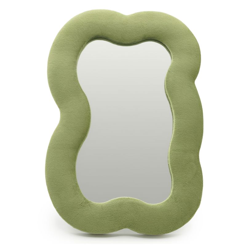 Miroir Ondulé Doux Grand Nuage – Vert  – 33,4 x 23,5 x 2,3 cm