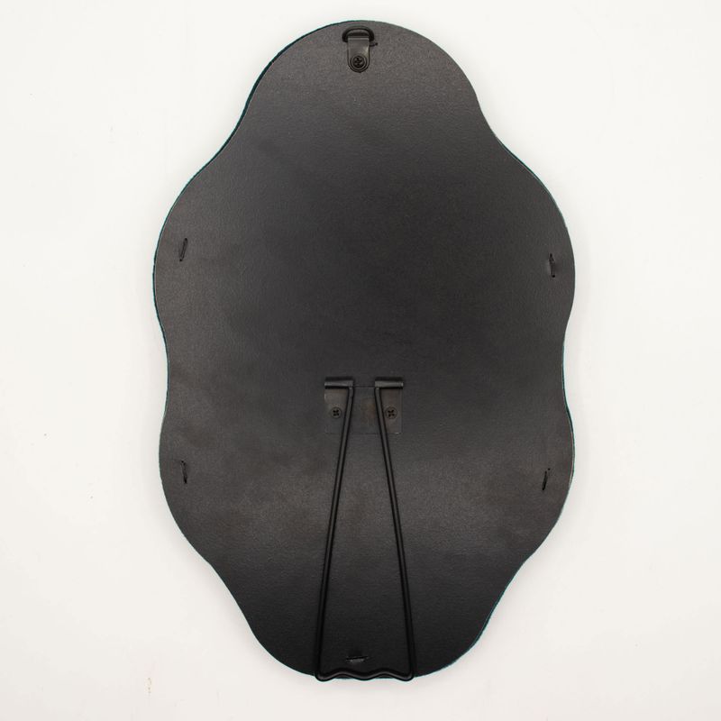 Miroir Ondulé Doux Ovale – Bleu Sarcelle – 20,5 x 32,5 x 2,3 cm