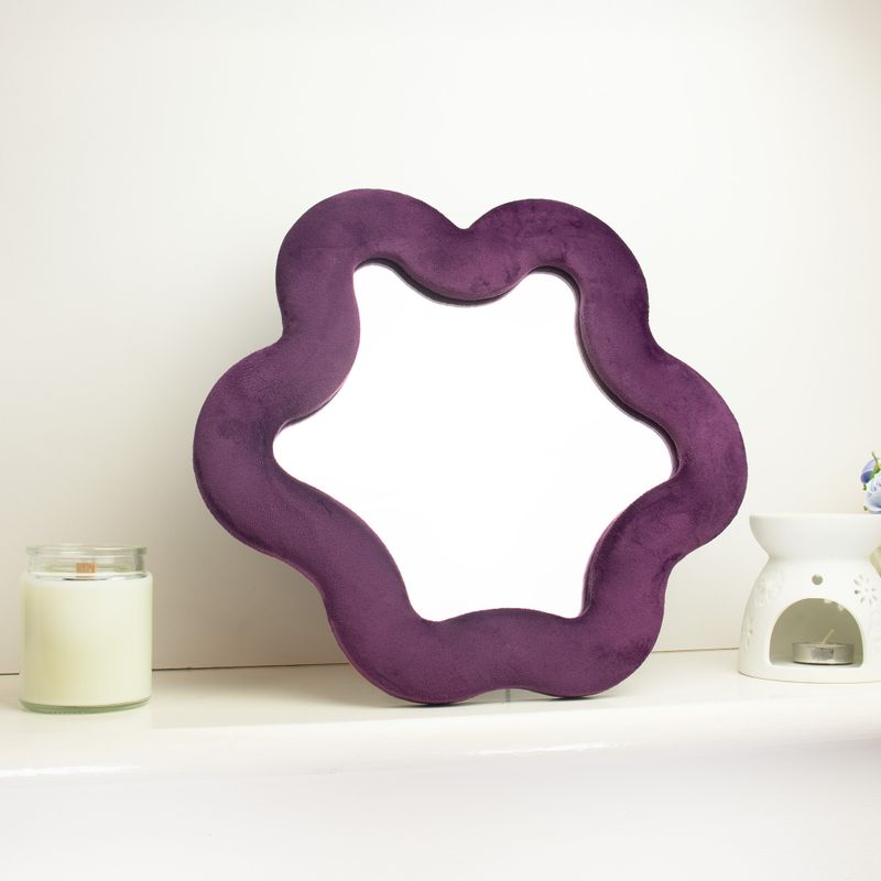 Miroir Ondulé Doux Étoile – Mauve – 33 x 23 x 2,3 cm