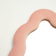 Miroir Ondulé Doux Carré Galet – Rose Poudré – 22,5 x 27 x 2,3 cm