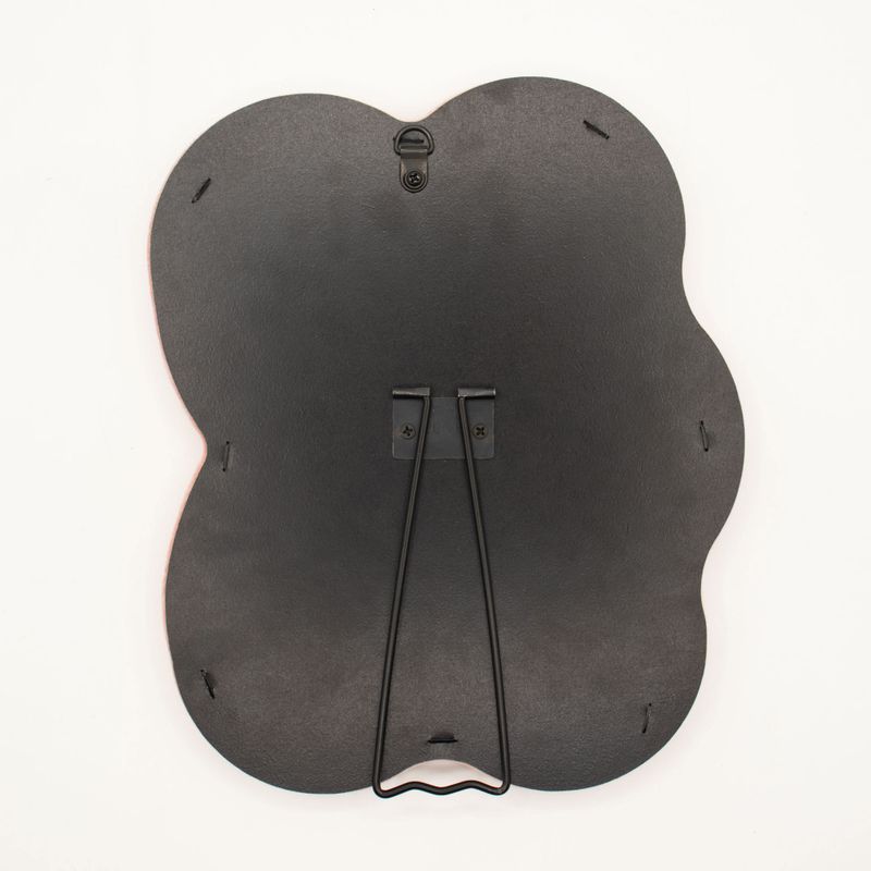 Miroir Ondulé Doux Carré Galet – Rose Poudré – 22,5 x 27 x 2,3 cm