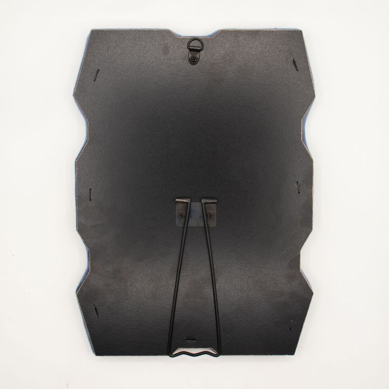 Miroir Ondulé Doux Cadre Épais – Bleu  – 30,5 x 22,5 x 2,3 cm