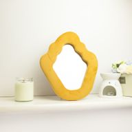 Miroir Ondulé Doux Flamme – Jaune  – 23 x 27,5 x 2,3 cm