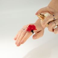 Anneaux Diffuseurs en Mousseline Parfumée – Rouge Rose