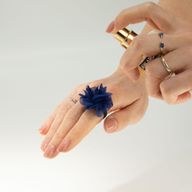 Anneaux Diffuseurs en Mousseline Parfumée – Bleu Marine