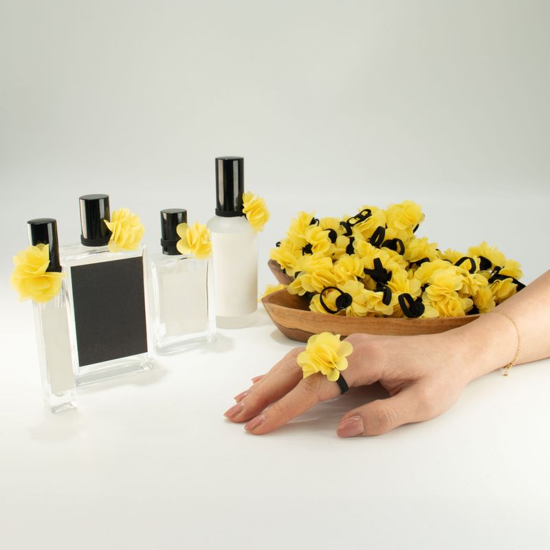 Anneaux Diffuseurs en Mousseline Parfumée – Jaune