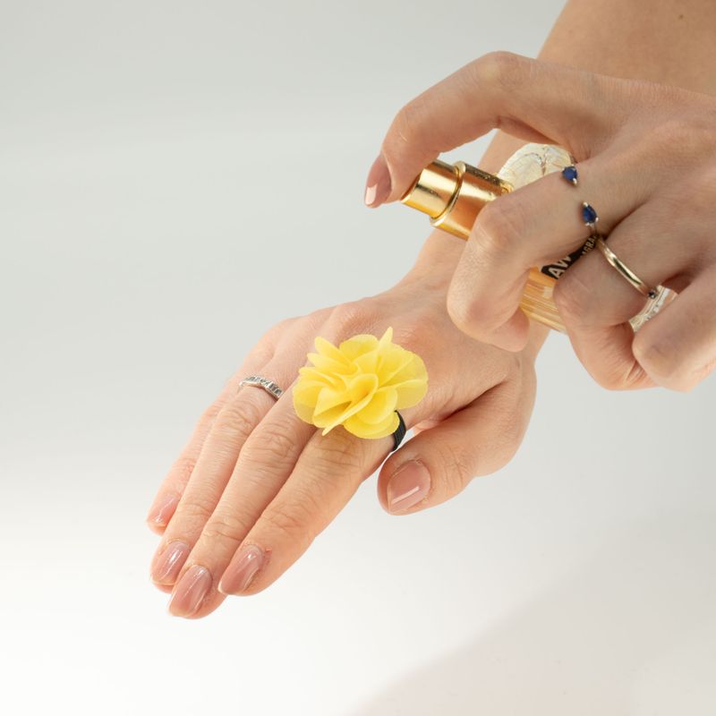 Anneaux Diffuseurs en Mousseline Parfumée – Jaune
