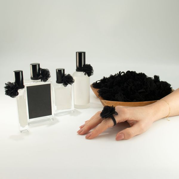 Anneaux Diffuseurs en Mousseline Parfumée – Noir