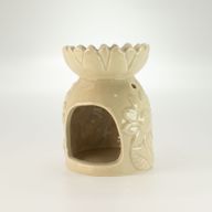 Brûleur D'huille - Tournesol en Céramique - Beige Pastel