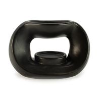 Brûleur Zen Galet Ovale Horizontal en Céramique - Noir Mat
