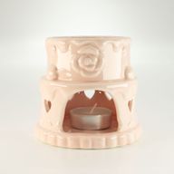 Brûleur à Huile en Céramique Gâteau Anniversaire - Coeur - Rose