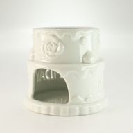 Brûleur à Huile en Céramique Gâteau Anniversaire - Blanc