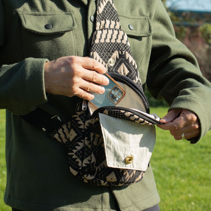 Sacs Jacquard naturels - Artisans du Désert - Bandoulière
