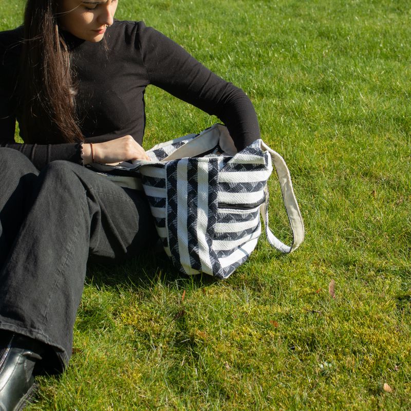 Sacs Jacquard naturels - Nomade de l’Atlas - Tissé main