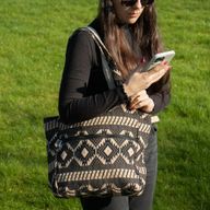 Sacs Jacquard naturels - Artisans du Désert - Tissé main