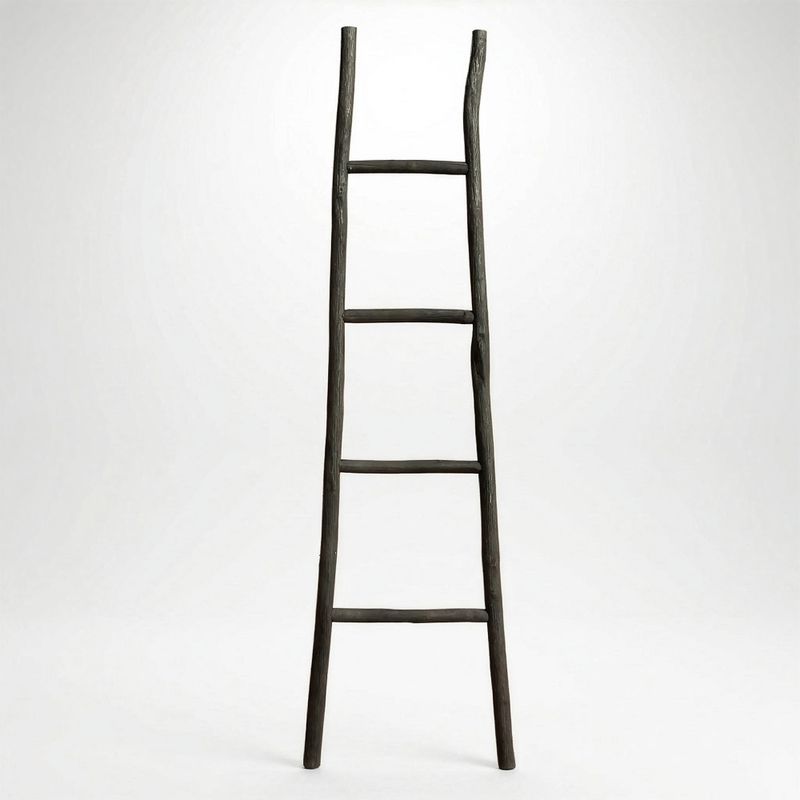 Grande échelle en bois Kemu - 1,5 m - Noir - Style japonais