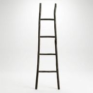 Grande échelle en bois Kemu - 1,5 m - Noir - Style japonais