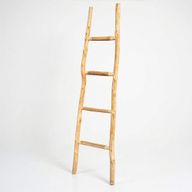 Grande Échelle Décorative en Bois Kemu - Style Japonais Naturel - 1,5 m