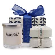 Coffret Cadeau - Violette de Parme (Bougie) + Sel Marin & Poupée Bleue (Bombe de Bain )