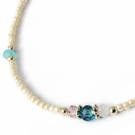 Bracelet de Cheville Howlite & Perles Facettées Népalais (22 cm)
