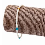Bracelet de Cheville Howlite & Perles Facettées Népalais (22 cm)