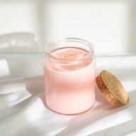 Bougie Mèche en Bois Cire de Soja - Jasmin Clairière- Sans Étiquette