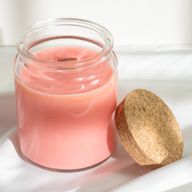 Bougie Mèche en Bois Cire de Soja - Rose de Minuit - Sans Étiquette