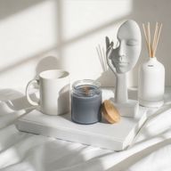 Bougie Mèche en Bois Cire de Soja - Cendre et fumée boisée - Sans Étiquette