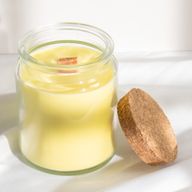 Bougie Mèche en Bois Cire de Soja - Résine Forestière - Sans Étiquette