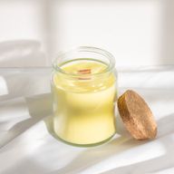 Bougie Mèche en Bois Cire de Soja - Résine Forestière - Sans Étiquette