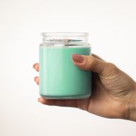 Bougie Mèche en Bois Cire de Soja - Mousse & Brume - Sans Étiquette