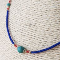 Collier Népalais en Pierre Extra-Fine - Turquoise