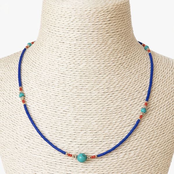 Collier Népalais en Pierre Extra-Fine - Turquoise
