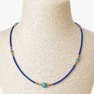 Collier Népalais en Pierre Extra-Fine - Turquoise