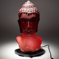 Lampe-buste de Bouddha Molton Lava - socle ovale