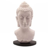 Lampe-buste de Bouddha Craquelé lavande - socle ovale