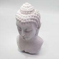 Lampe-buste de Bouddha Craquelé lavande - socle ovale