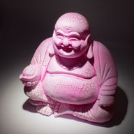 Lampe du Bouddha rieur - Fruit du dragon - Support rond