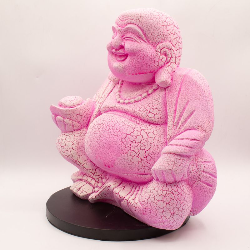 Lampe du Bouddha rieur - Fruit du dragon - Support rond