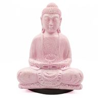 Lampe Bouddha Méditation Cerise Craquelée - Support Ovale