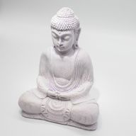 Lampe Bouddha Méditation Lavande Craquelé - Support Ovale