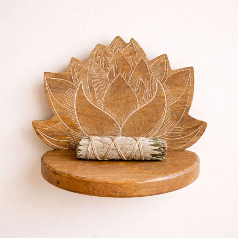 Étagère murale Lotus - Blanc lavé