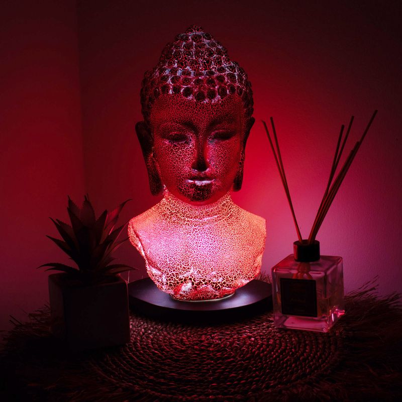 Lampe-buste de Bouddha Molton Lava - socle ovale