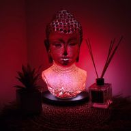 Lampe-buste de Bouddha Molton Lava - socle ovale