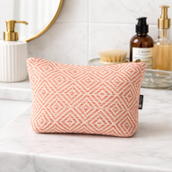 Trousse de toilette en jacquard indien Nomad Sari - Labyrinthe corail