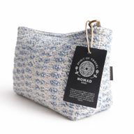 Nomad Sari indien jacquard trousse de toilette - Indigo Echo