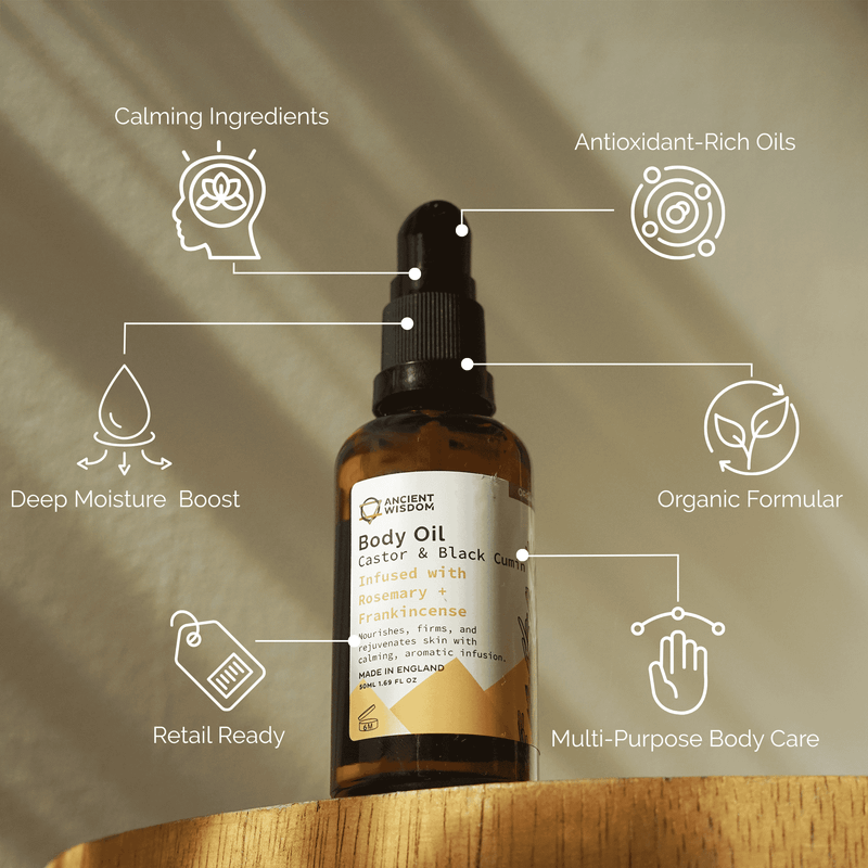 Huile corporelle bio 50 ml - Romarin et encens