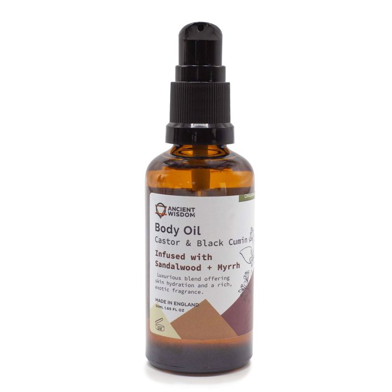 Huile corporelle bio 50 ml - Bois de santal et myrrhe